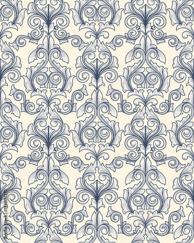 Ornate seamless decorative pattern