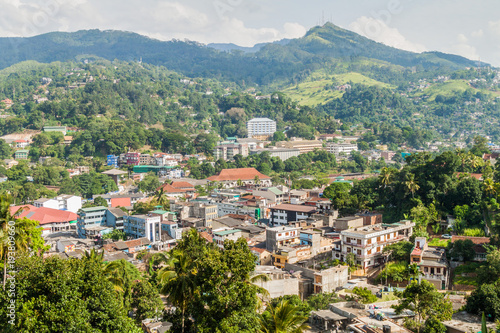 Aerial view of Kandy, Sri Lanka