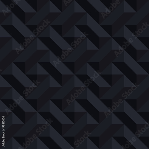 Dark seamless geometric texture - tile background.