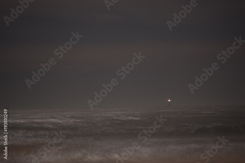 Boon Island Lighthouse and the Beach at Night 
