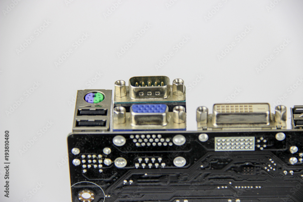 Fototapeta premium Details from the computer. Motherboard.