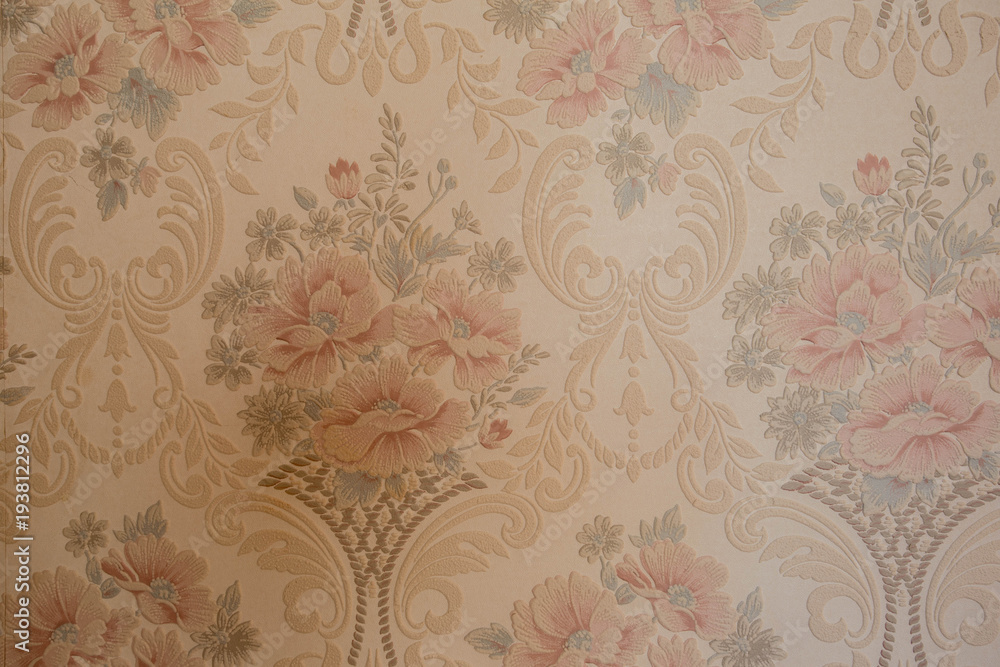 Fototapeta premium Vintage flowers wallpaper background 
