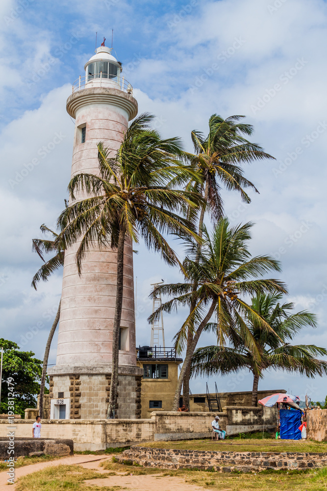 GALLE, SRI LANKA - JULY 12, 2016: Lighhouse in Galle Fort, Sri Lanka