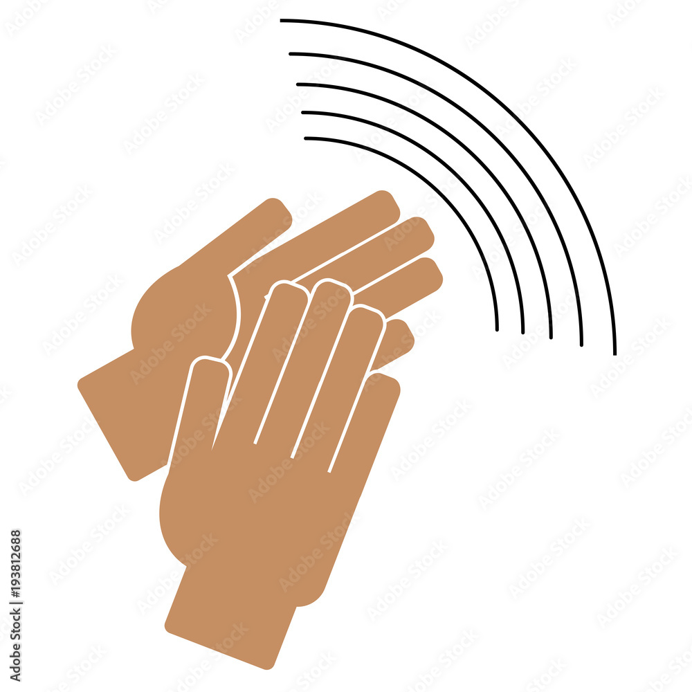 Clapping hands on a white background Clapping hands on a white background