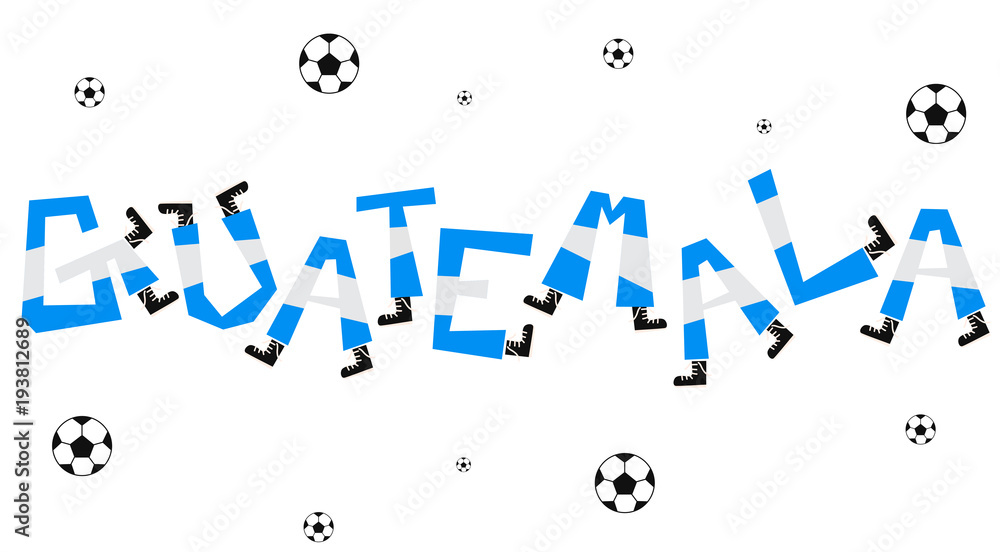 Fototapeta premium Football World Flag on Funny Alphabet Set : Vector Illustration