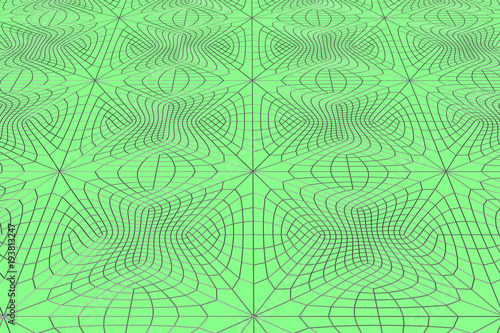 Lines of metal wires on green surface