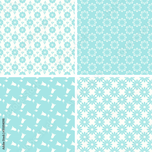 Collection of pattern in pastel colors. © alena0509