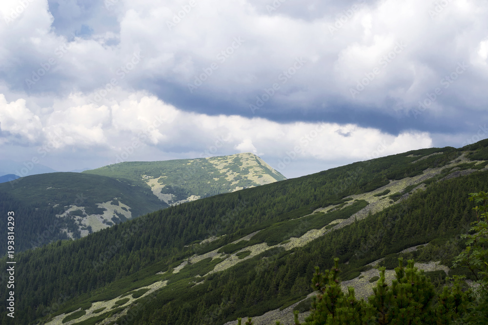 Nice view of the mountains. Travels. Tourism. Ukraine. Carpathians.