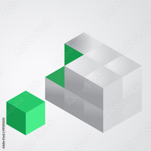 3d background cube geometry © Sergey