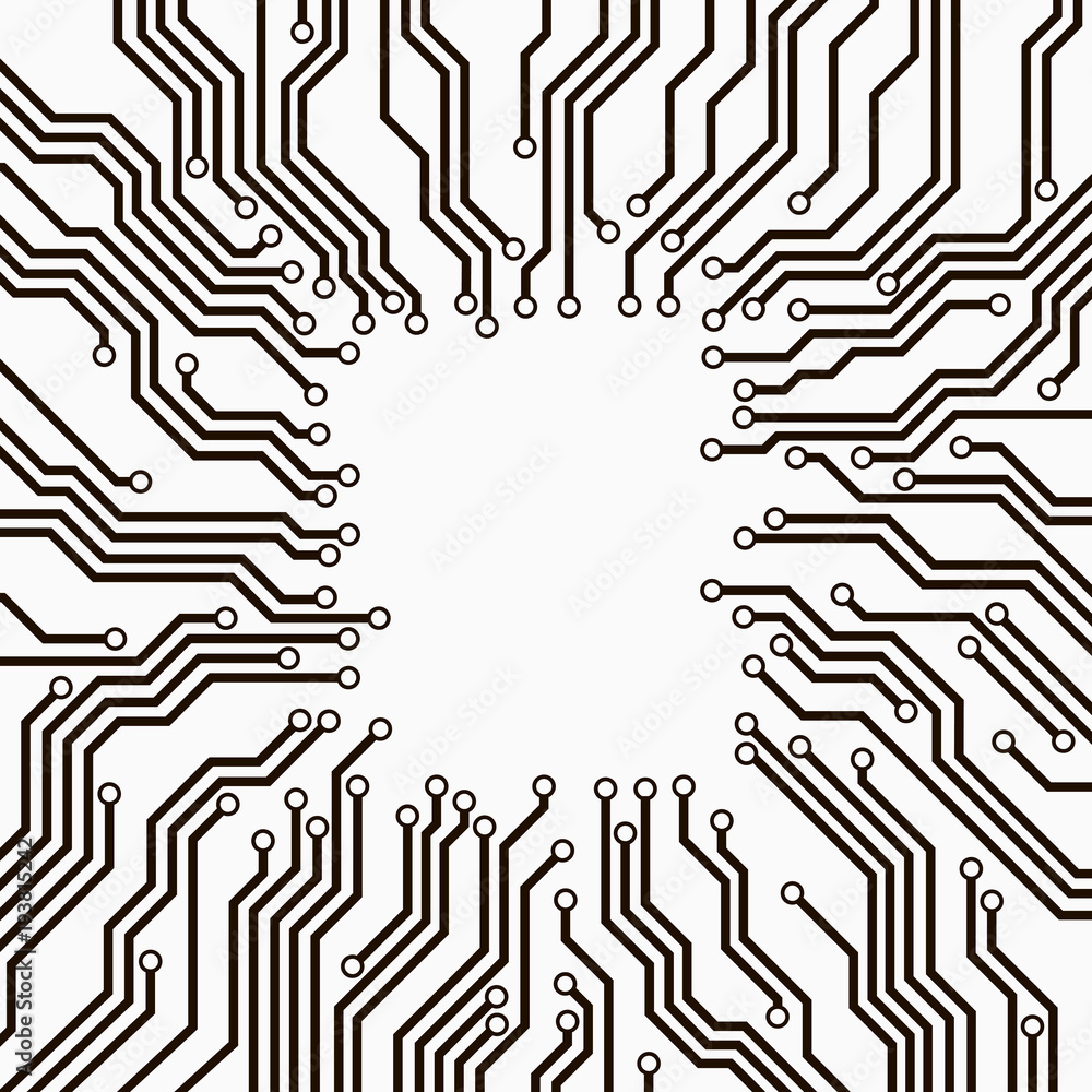 Circuit Board Black and White Circuit Board Black and White