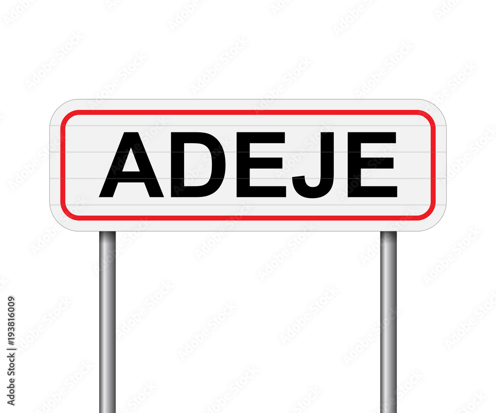 Welcome to Adeje, Spain road sign vector Welcome to Adeje, Spain road sign vector