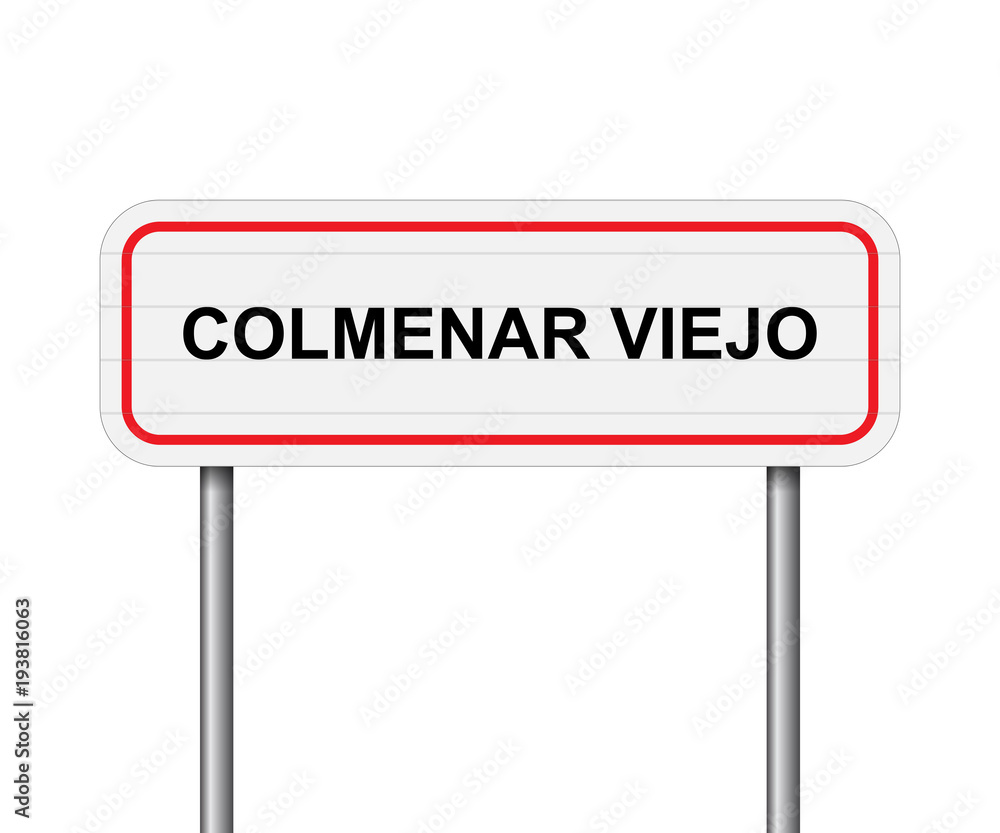 Welcome to Colmenar Viejo, Spain road sign vector Welcome to Colmenar Viejo, Spain road sign vector