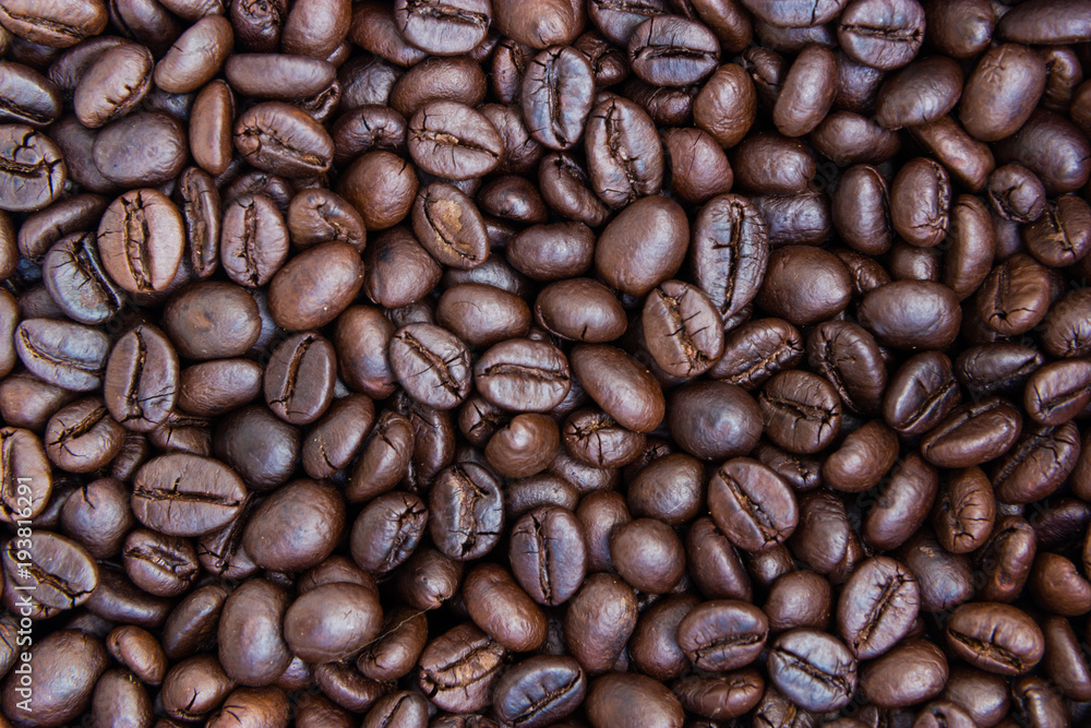 Naklejka premium Coffee beans background