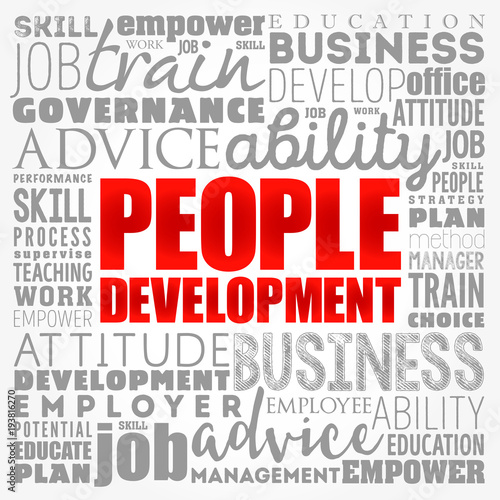 People Development word cloud collage  business concept background