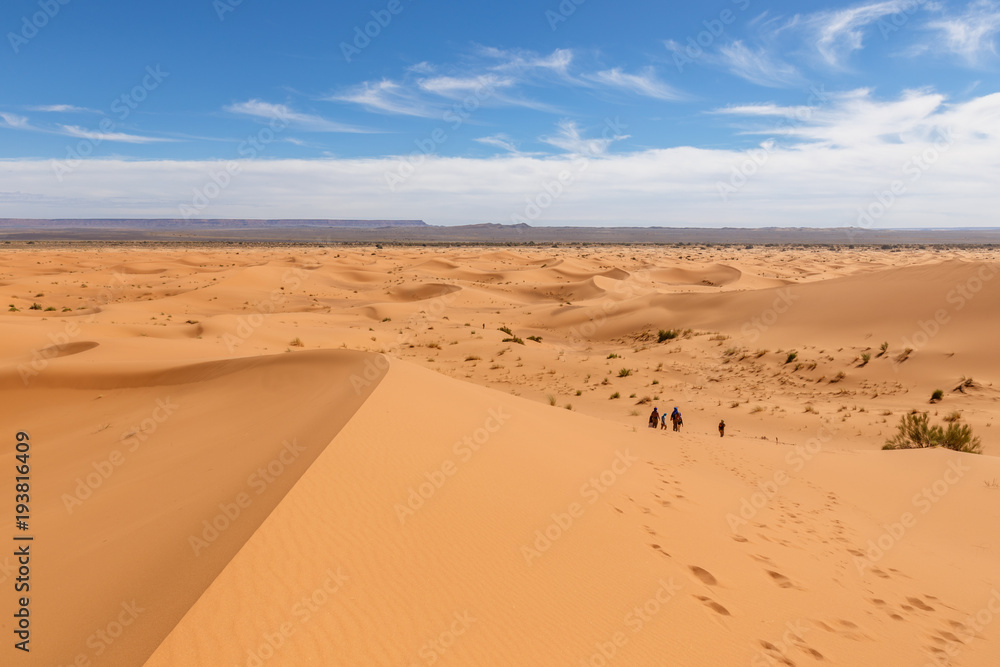 Sand Dunes of Erg Chebbi in he Sahara Desert Morocco