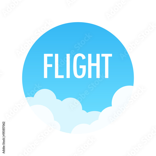 Vector Round Emblem of Flig...