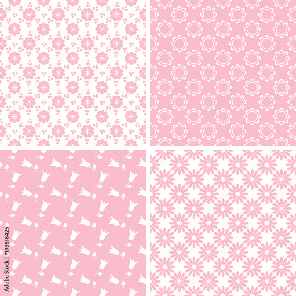 Different flower vector patterns. Different flower vector patterns.