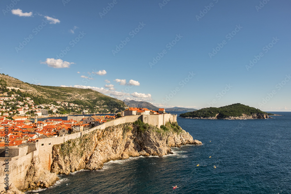 View of Dubrovnik from Lovrijenac fort, Croatia
