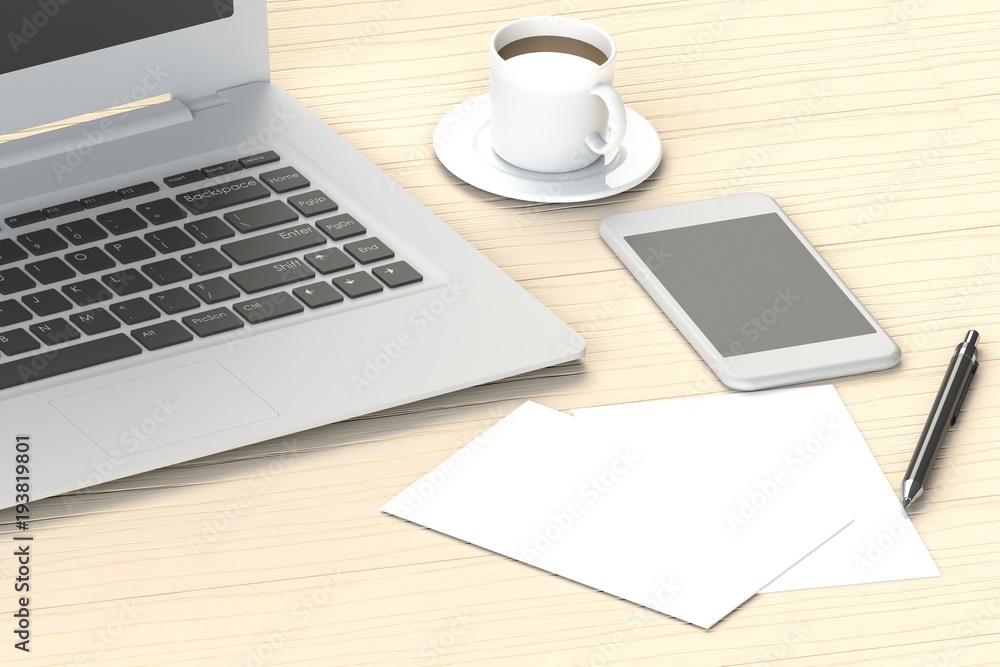 office workspace, 3d rendering office workspace, 3d rendering
