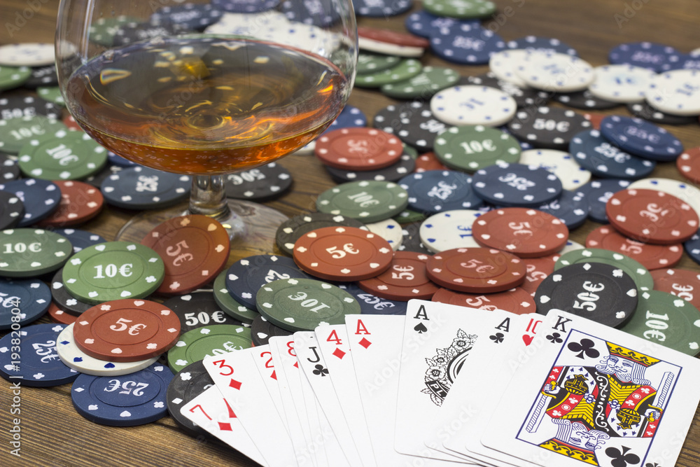 Poker chips card alcohol Poker chips card alcohol