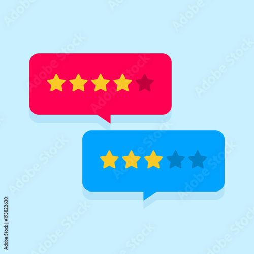 Customer review communication vector symbol