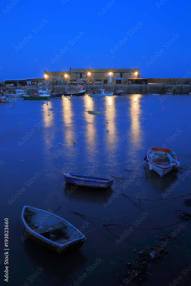 Dusk over The Cobb in Lyme Regis, Dorset on the Jurassic Coast