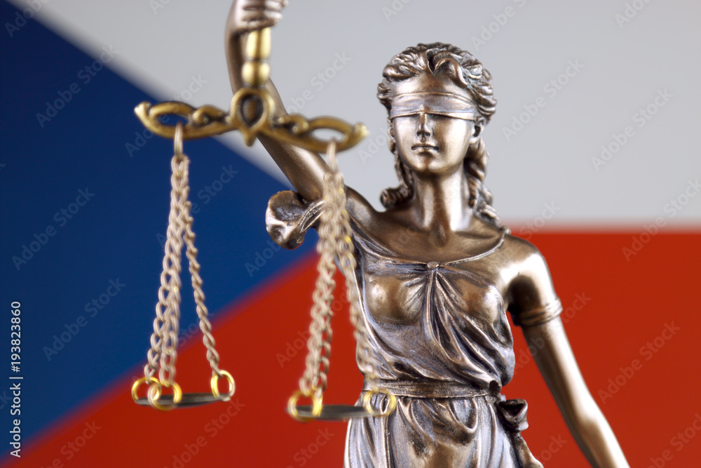 Symbol of law and justice with Czech Republic Flag. Close up. Stock Photo |  Adobe Stock