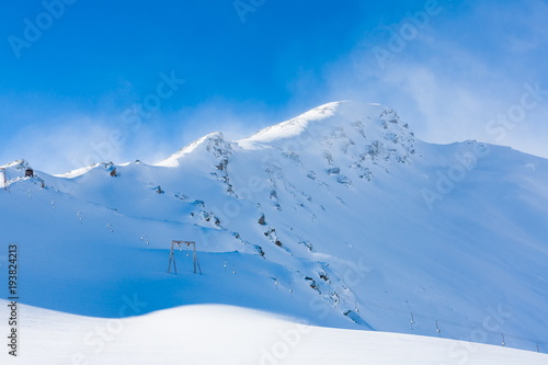 Mountain day winter. Elbrus