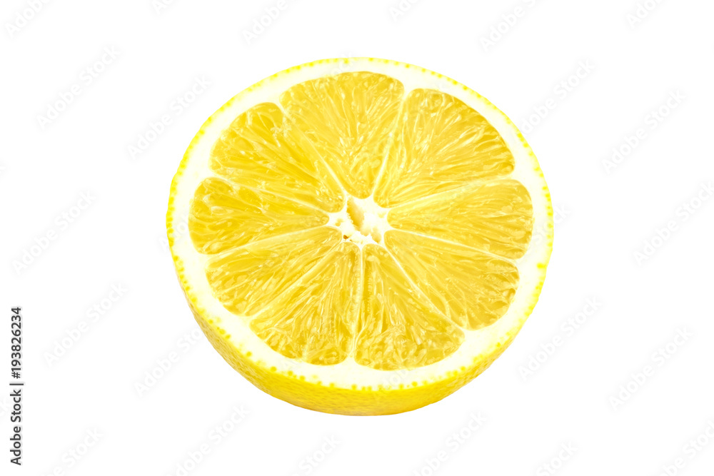 Lemon tropical fruit isolated on white Lemon tropical fruit isolated on white