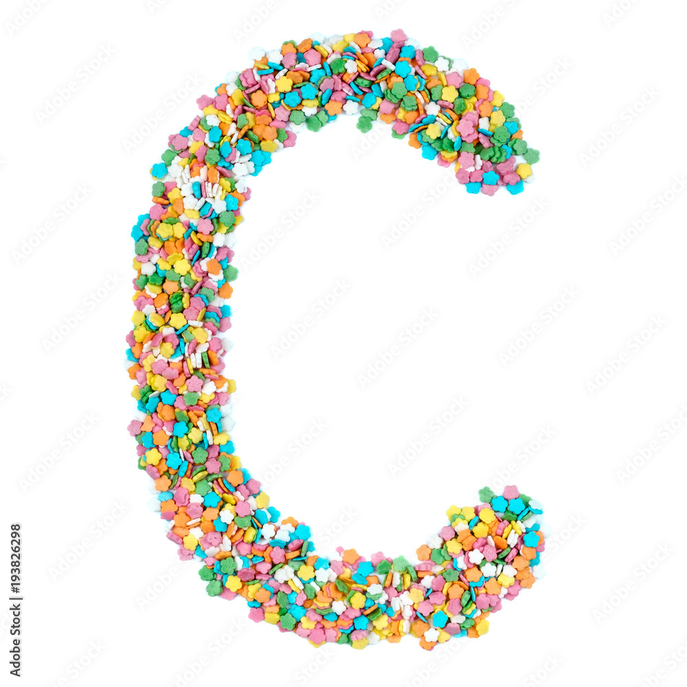 English alphabet letters, numerals and symbols made of little candies English alphabet letters, numerals and symbols made of little candies