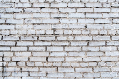 White dirty grunge brick wall