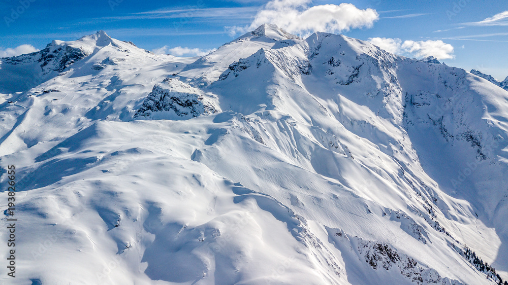 snowy Aerial of Europe Alpes Austria Drone Winter snowy Aerial of Europe Alpes Austria Drone Winter