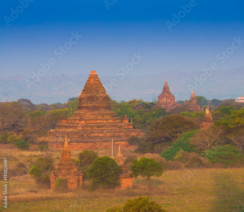 Myanmar. Bagan. Landscape pagodas