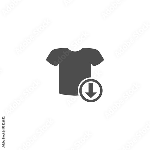T-shirt with a symbol down icon.Element of popular soccer football  icon. Premium quality graphic design. Signs, symbols collection icon for websites, web design,