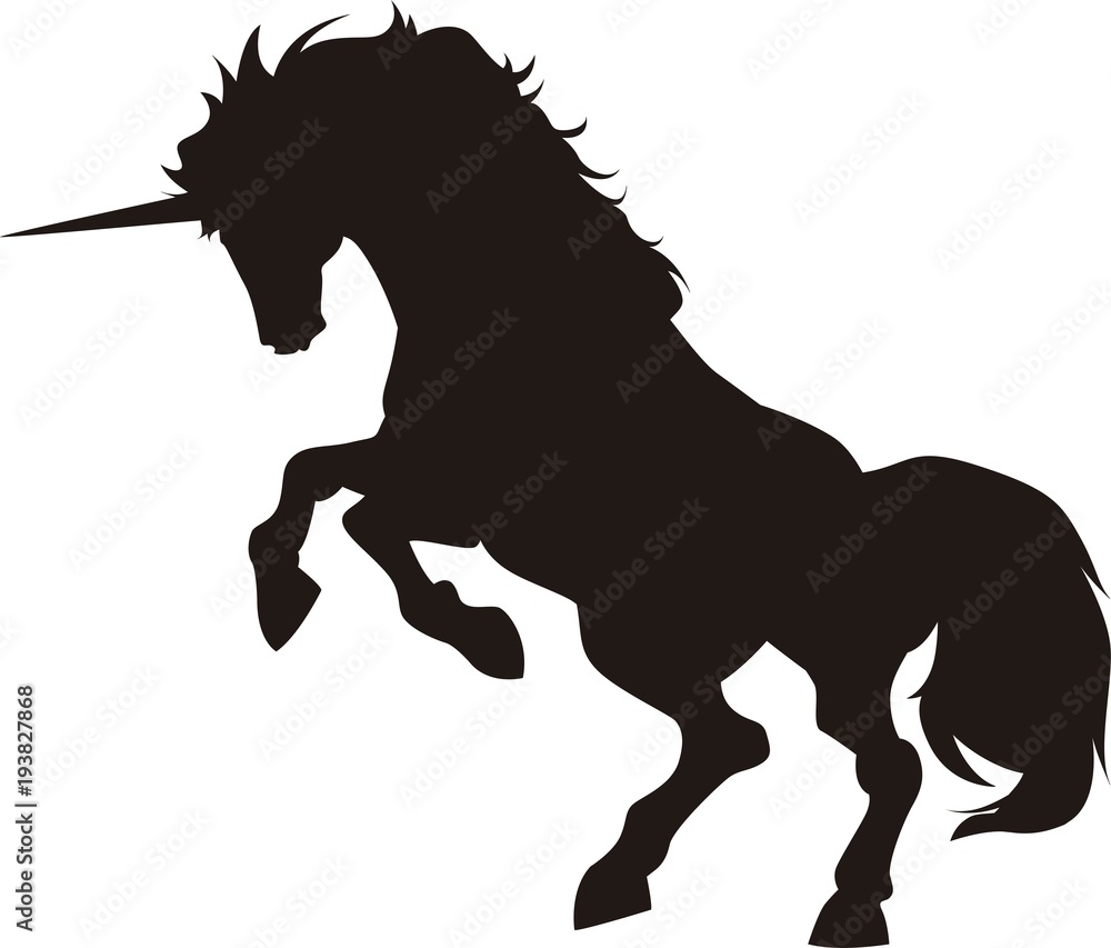 Unicorn vector silhouette Stock Vector | Adobe Stock