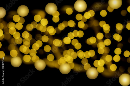 abstract blurred of bokeh lights. Beautiful Christmas background. Blur of Christmas wallpaper decorations. Concept : xmas holiday festival backdrop and sparkle circle lit celebrations display.
