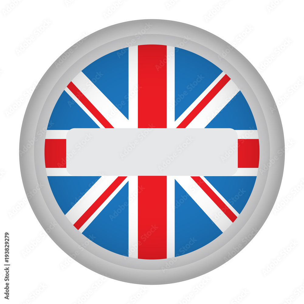 Fototapeta premium Empty british campaign button
