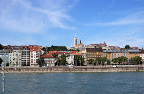 Fishermans towers and old buildings Budapest Hungary
