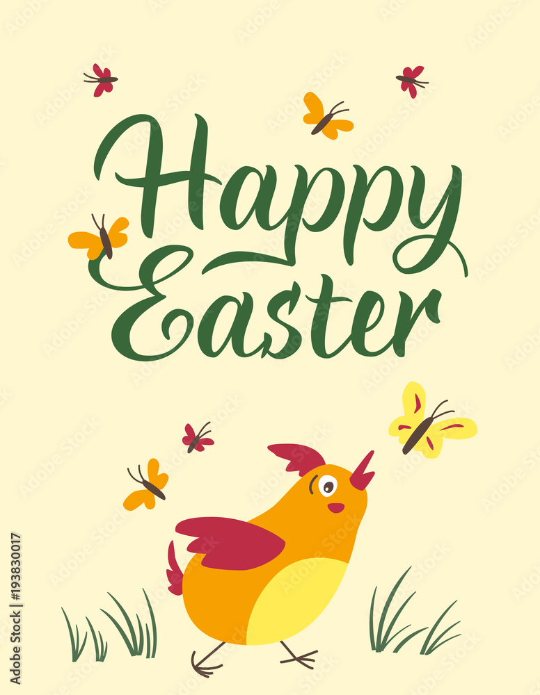 Happy Easter Typographic Poster Happy Easter Typographic Poster