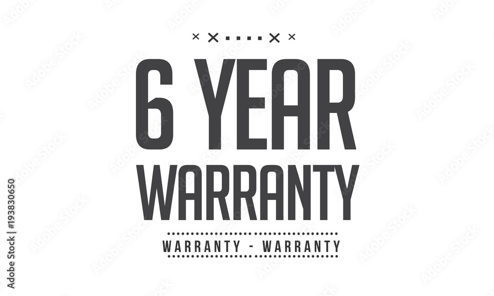 6 years warranty icon vintage rubber stamp guarantee