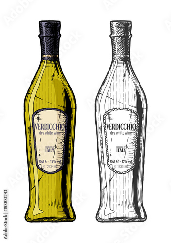 Verdicchio, dry white wine photo