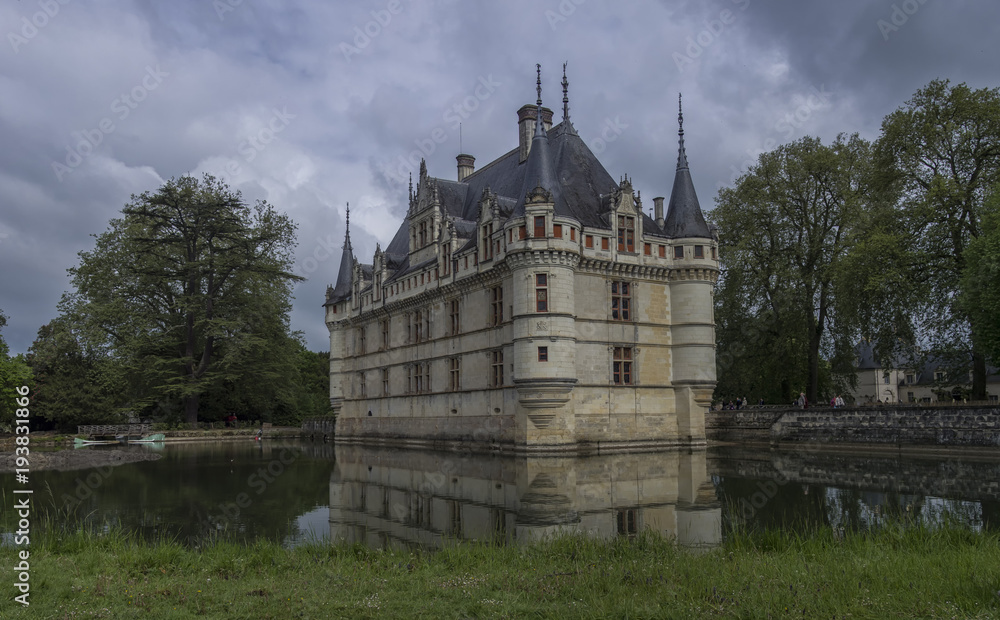 The castle of Azay-le-Rideau, France