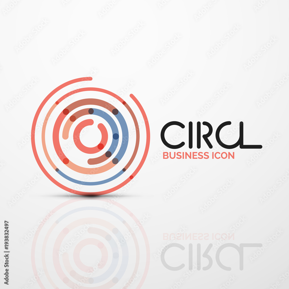 Abstract swirl lines symbol, circle logo icon Abstract swirl lines symbol, circle logo icon