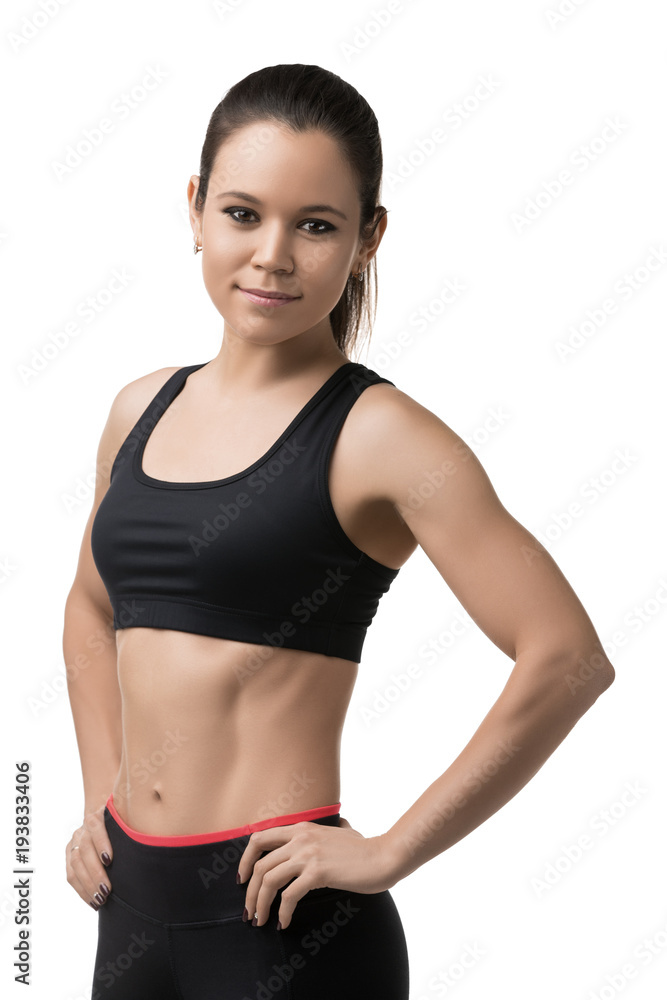Young fitness model cropped isolated shot Young fitness model cropped isolated shot