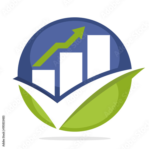 icon logo with the concept of good business progress