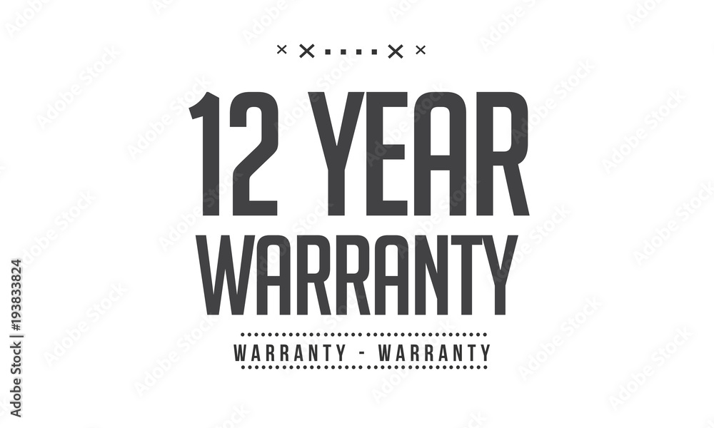 Obraz premium 12 years warranty icon vintage rubber stamp guarantee