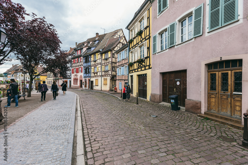 old streets of the village Colmar