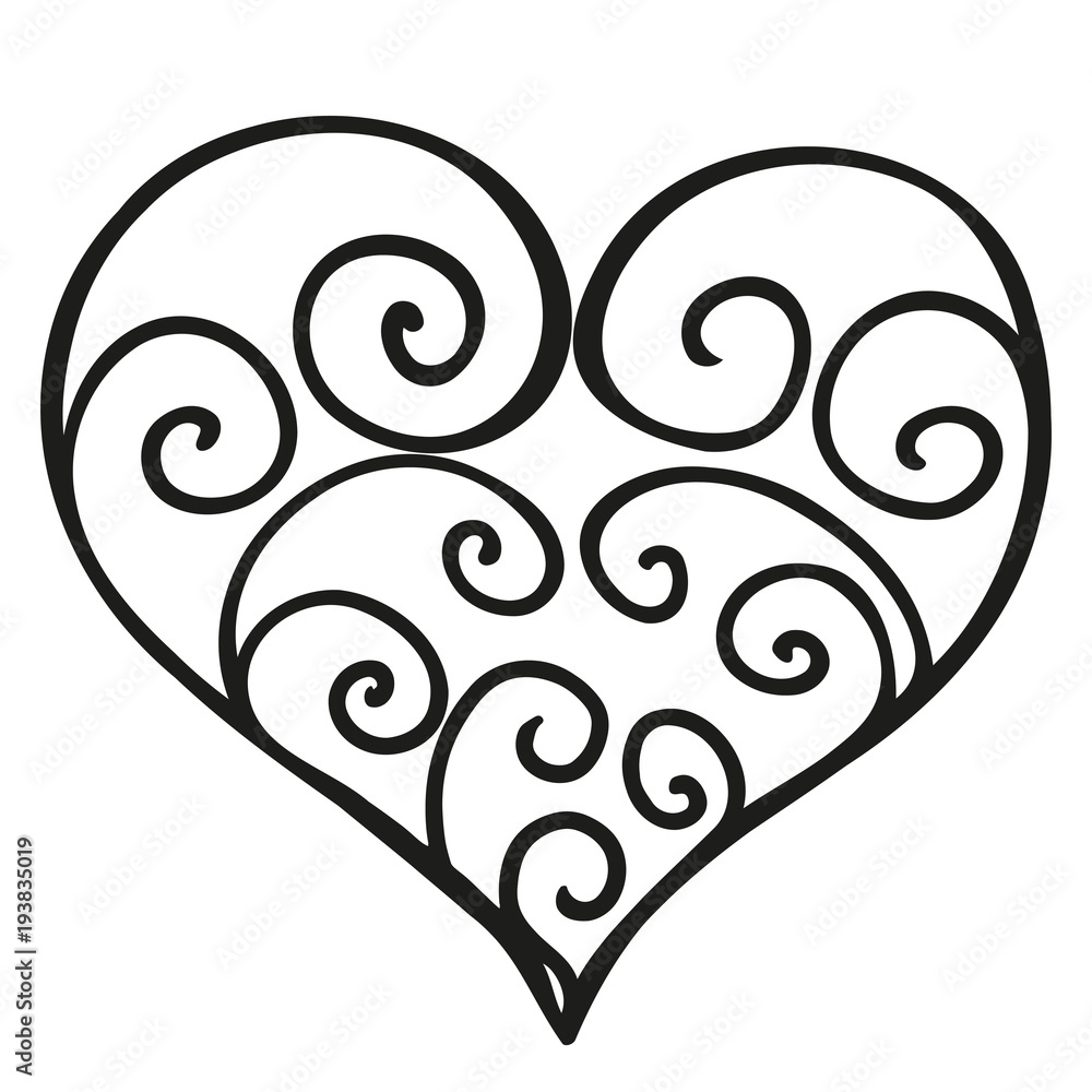 Heart shape for love symbols. Decorative stock illustration Heart shape for love symbols. Decorative stock illustration