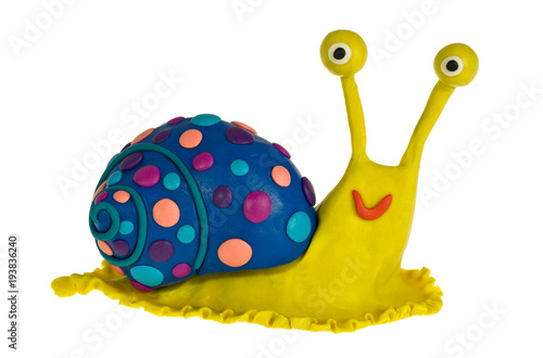 Funny plasticine Snail