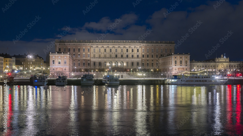 Obraz premium Stockholm city and the Royal Palace